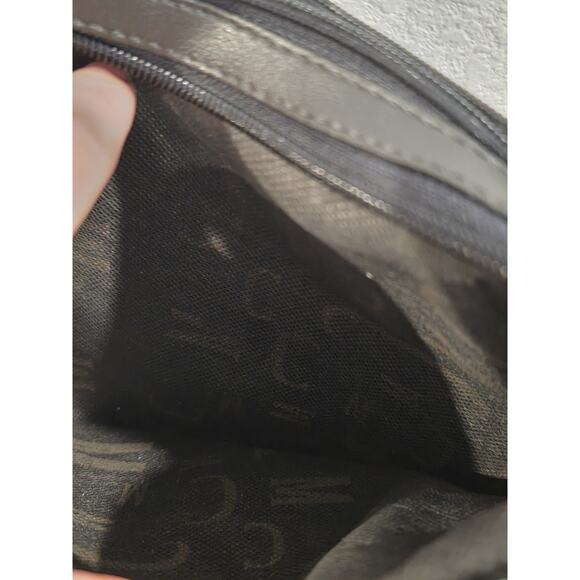 VTG Marc Chantel Leather PatchworkPiece Crossbody Purse Black GrayBrownBurgundy - Picture 6 of 9